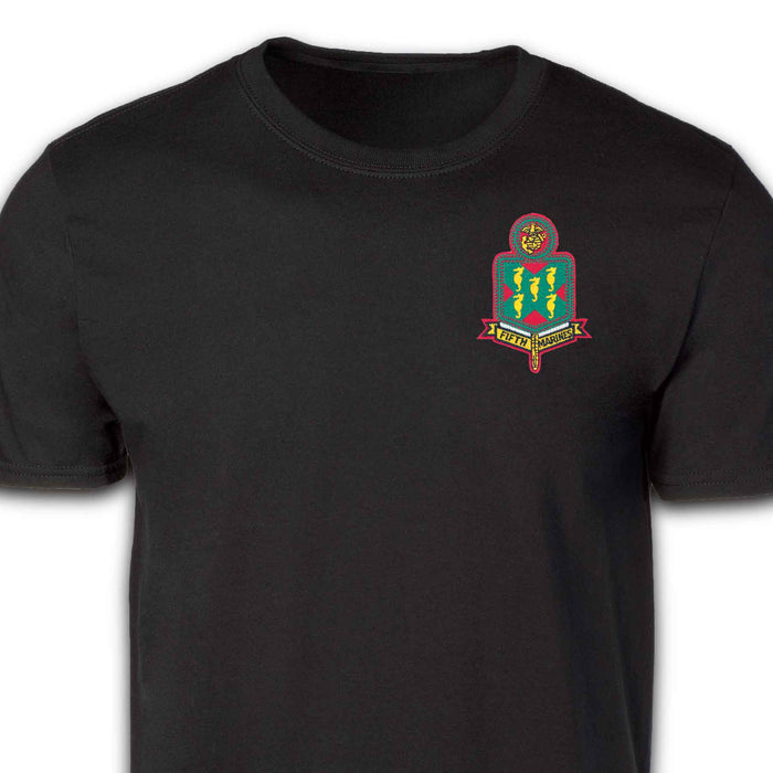 5th Marines Regimental Patch T-shirt Black