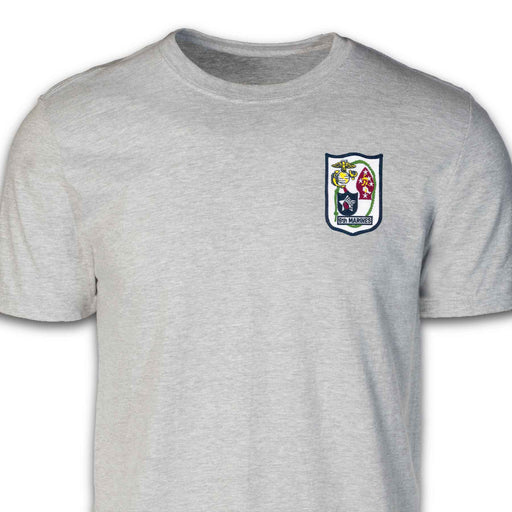 6th Marines Regimental Patch T-shirt Gray - SGT GRIT
