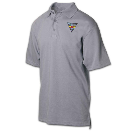 MAG-26 Patch Golf Shirt Gray - SGT GRIT