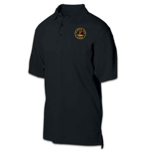Marine Corps Aviation Patch Golf Shirt Black - SGT GRIT