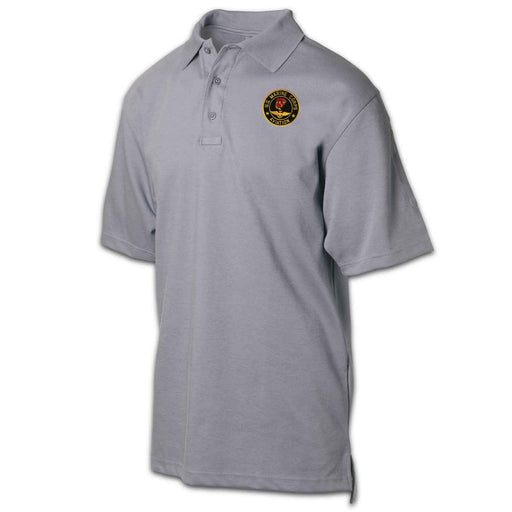 Marine Corps Aviation Patch Golf Shirt Gray - SGT GRIT