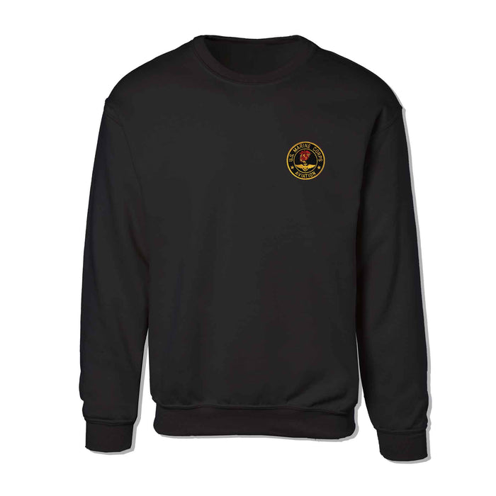 Marine Corps Aviation Patch Black Sweatshirt - SGT GRIT