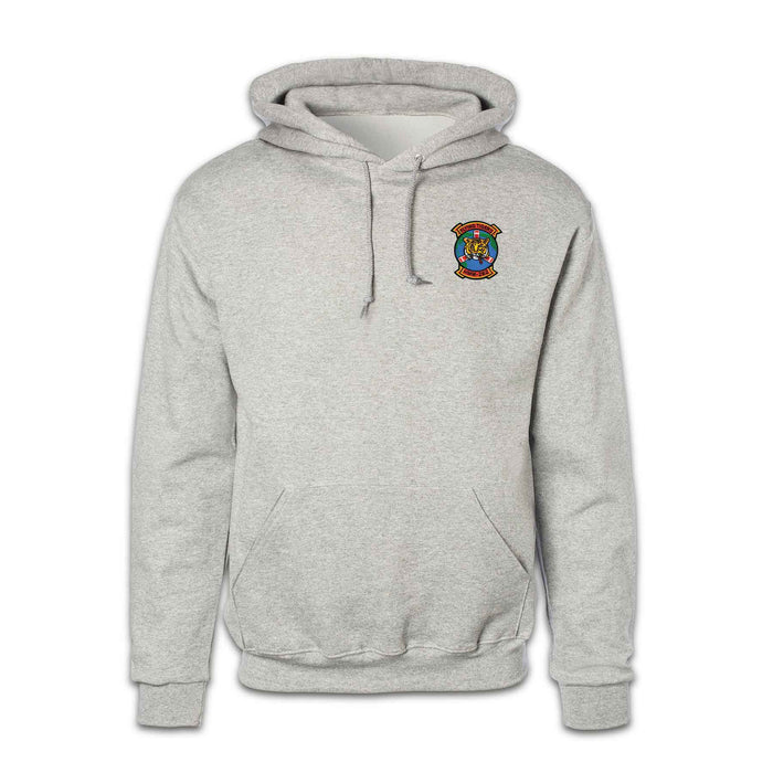 HMM-262 Flying Tigers Patch Gray Hoodie
