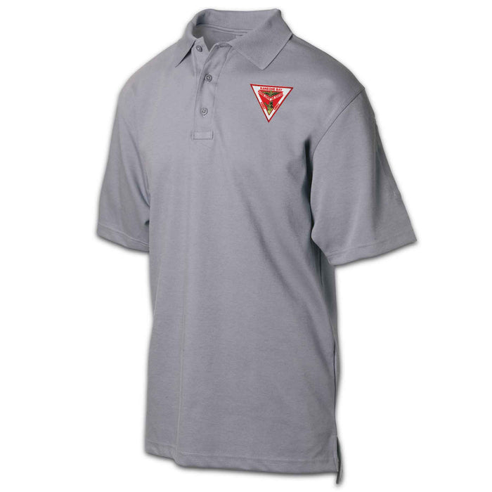MCAS Kaneohe Bay Patch Golf Shirt Gray - SGT GRIT