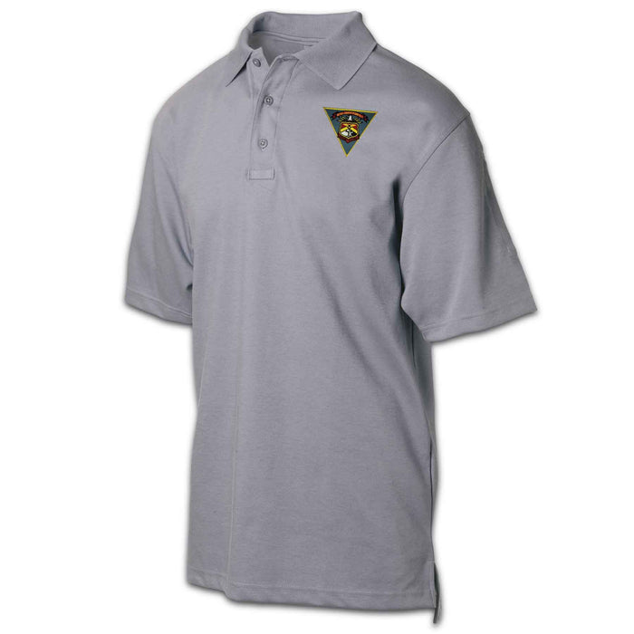 MCAS Cherry Point Patch Golf Shirt Gray - SGT GRIT