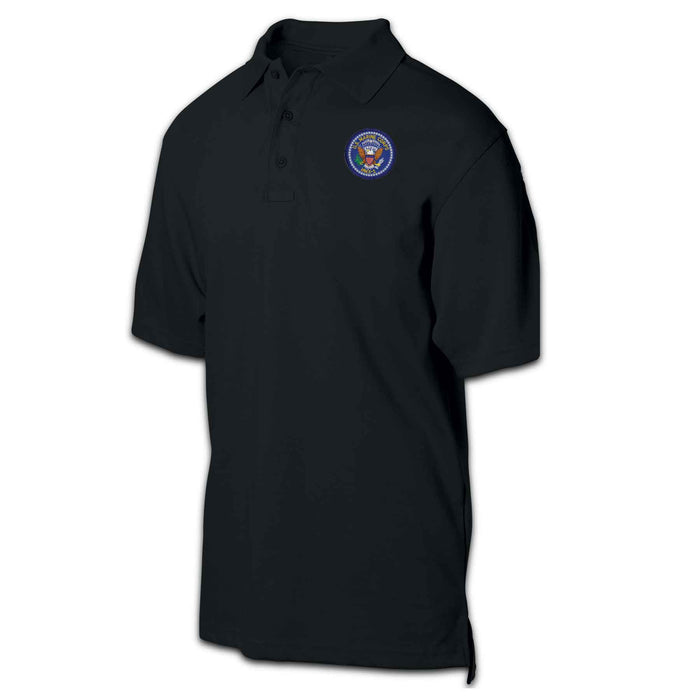 HMX-1 Patch Golf Shirt Black - SGT GRIT