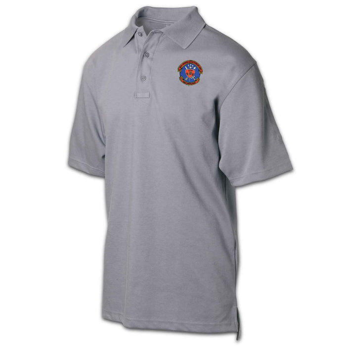 24th MEU Fleet Marine Force Patch Golf Shirt Gray