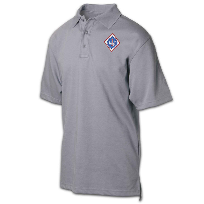 1st Combat Engineer Battalion Patch Golf Shirt Gray