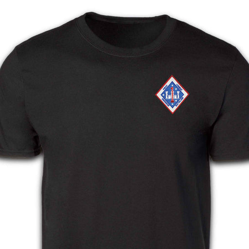 1st Combat Engineer Battalion Patch T-shirt Black - SGT GRIT
