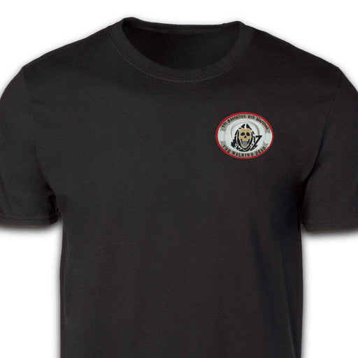 1st Battalion 9th Marines Patch T-shirt Black - SGT GRIT