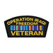 Operation Iraqi Freedom Veteran Cover Patch - SGT GRIT