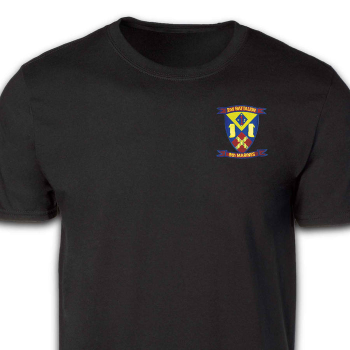 2nd Battalion 5th Marines Patch T-shirt Black - SGT GRIT