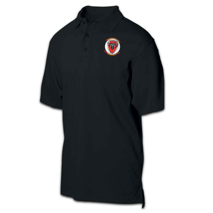 MCAS Cherry Point NC Patch Golf Shirt Black - SGT GRIT
