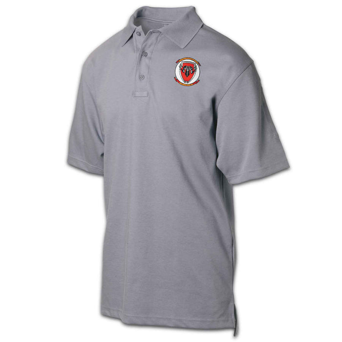 MCAS Cherry Point NC Patch Golf Shirt Gray - SGT GRIT