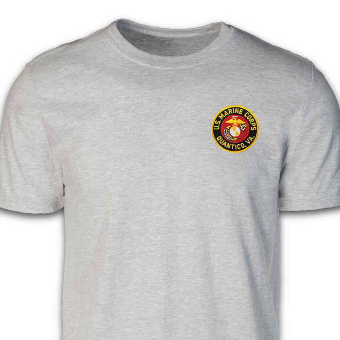 Quantico Virginia Patch T-shirt Gray - SGT GRIT