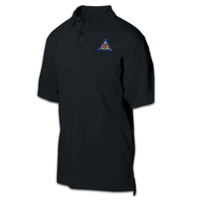 Marine Corps Air Station Yuma Arizona Patch Golf Shirt Black - SGT GRIT