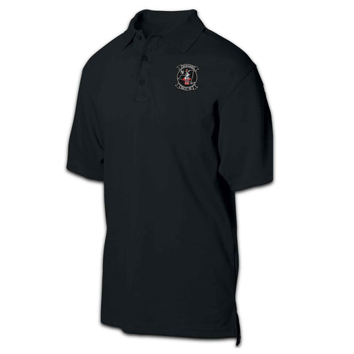 MALS-49 Patch Golf Shirt Black - SGT GRIT