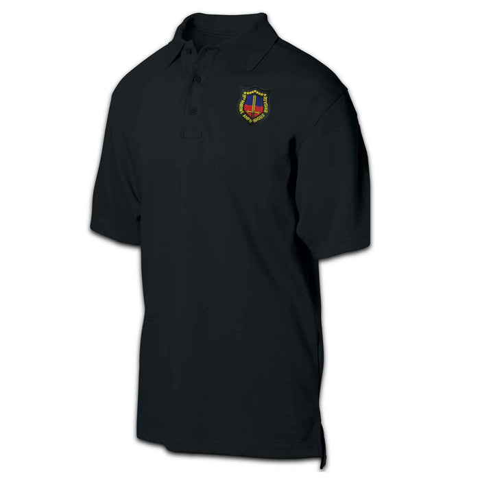 9th Marine Amphibious Brigade Patch Golf Shirt Black