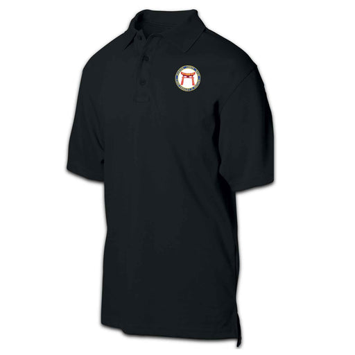 Marine Corps Base Okinawa Patch Golf Shirt Black - SGT GRIT
