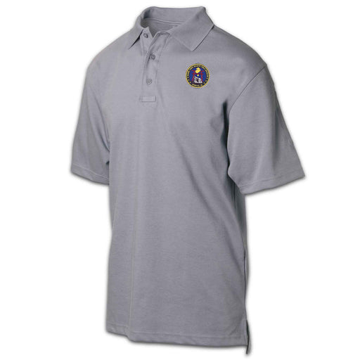 Marine Corps Security Force Battalion Patch Golf Shirt Gray - SGT GRIT