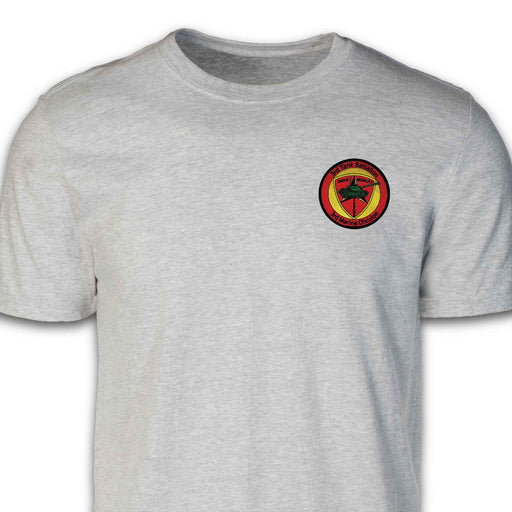 3rd Tank Battalion Patch T-shirt Gray - SGT GRIT