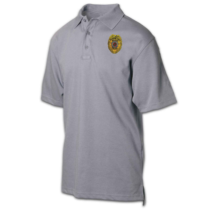 Military Police Badge Patch Golf Shirt Gray - SGT GRIT
