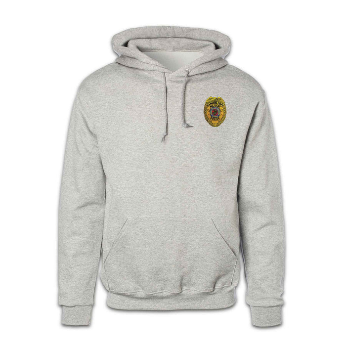 Military Police Badge Patch Gray Sweatshirt - SGT GRIT