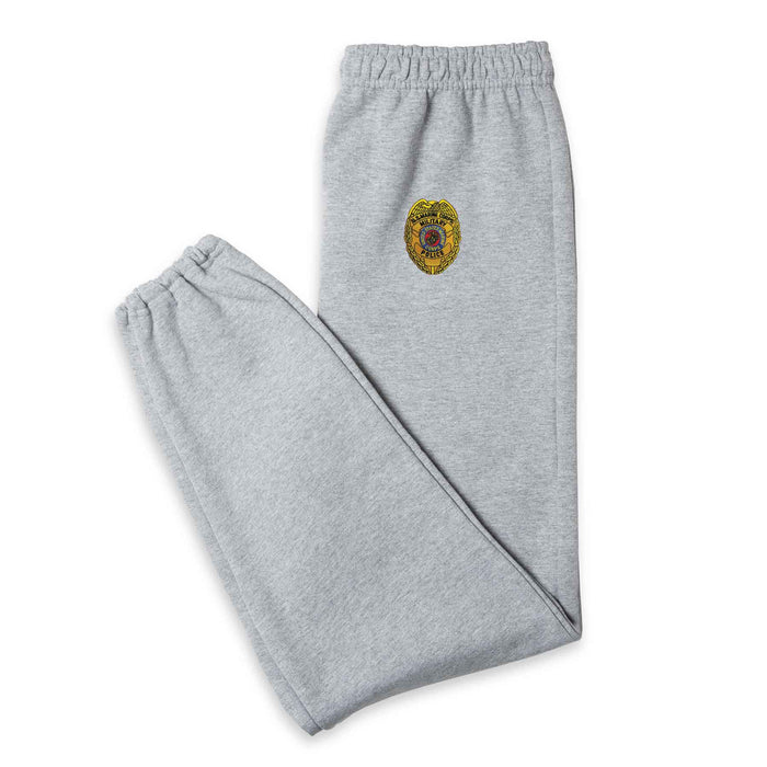 Military Police Badge Patch Gray Sweatpants