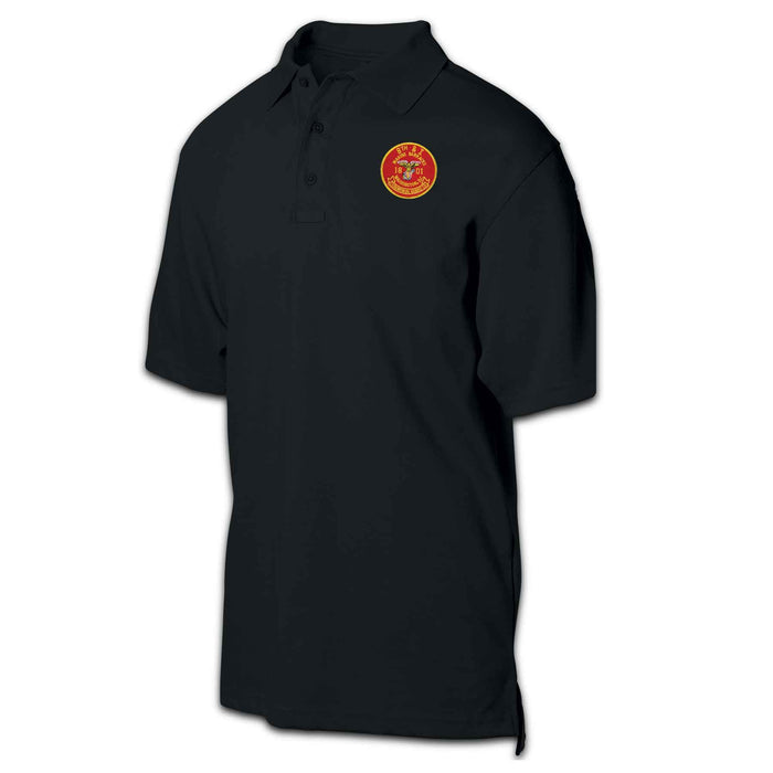 8th and I Ceremonial Guard Patch Golf Shirt Black