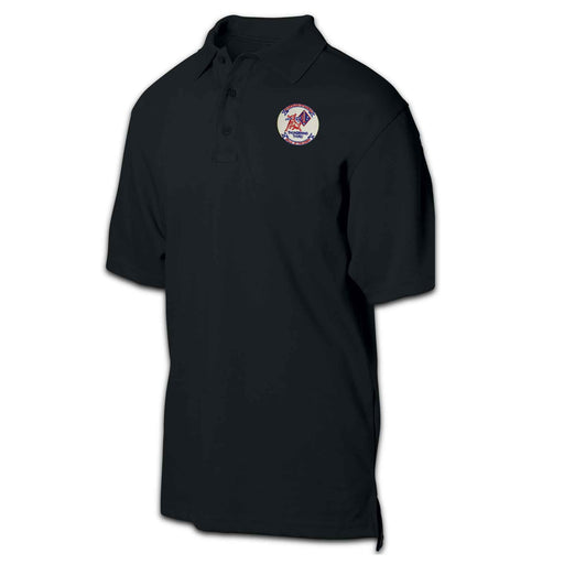3rd Battalion 1st Marines Patch Golf Shirt Black - SGT GRIT