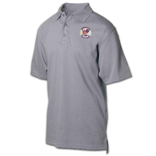 3rd Battalion 1st Marines Patch Golf Shirt Gray - SGT GRIT