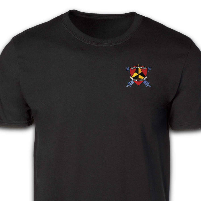 1st Battalion 12th Marines Patch T-shirt Black - SGT GRIT