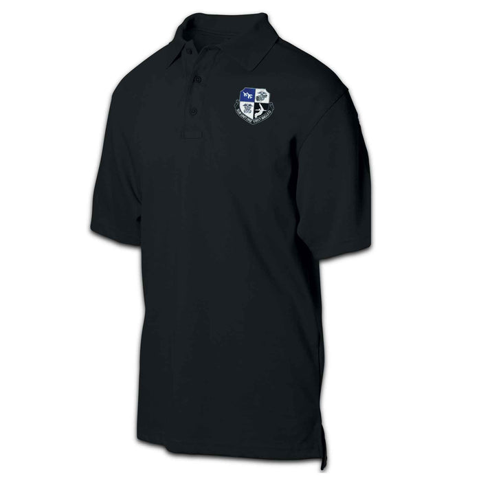 SU-1 1st Anglico Patch Golf Shirt Black - SGT GRIT