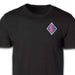 1st Battalion 1st Marines Patch T-shirt Black - SGT GRIT