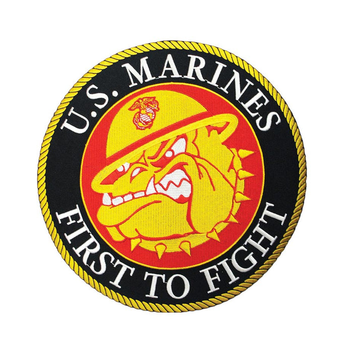 US Marines First To Fight Bulldog 10" Patch