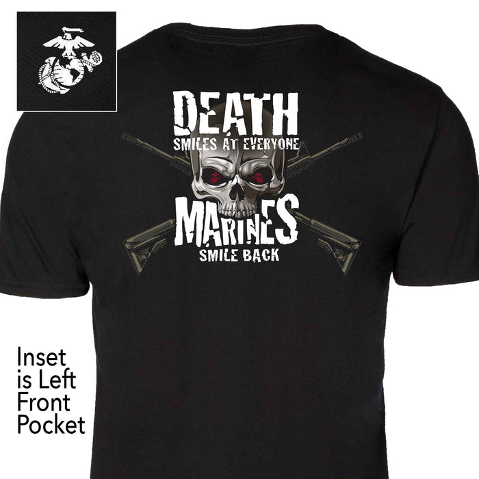 Marines Smile Back With Front Pocket T-shirt - SGT GRIT