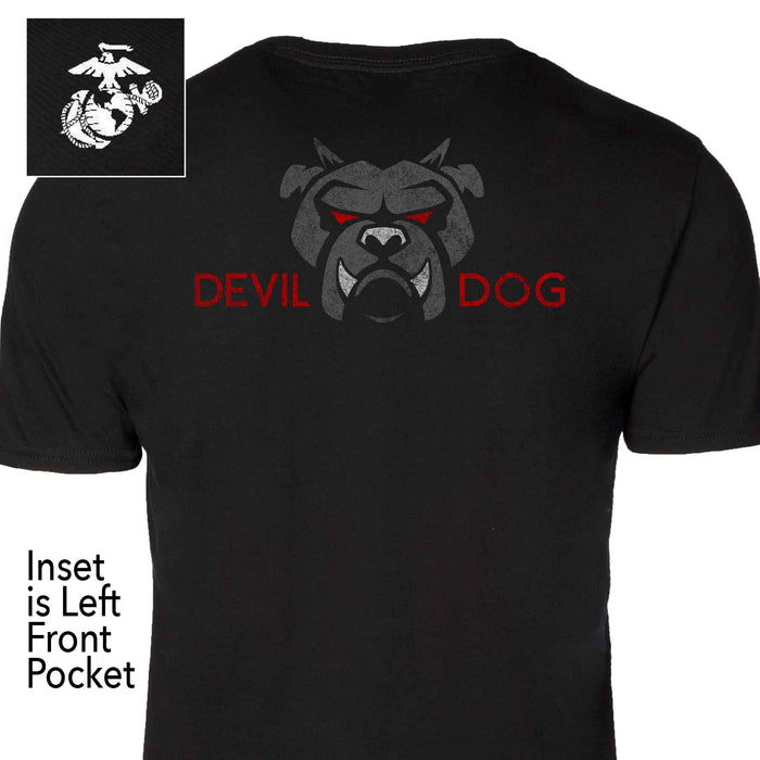 Devil Dog Back With Front Pocket T-shirt - SGT GRIT