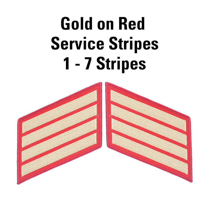Gold on Red Service Stripes - SGT GRIT