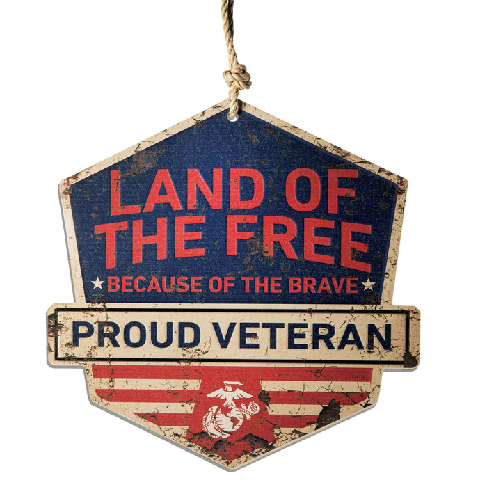USMC Veteran Badge Sign