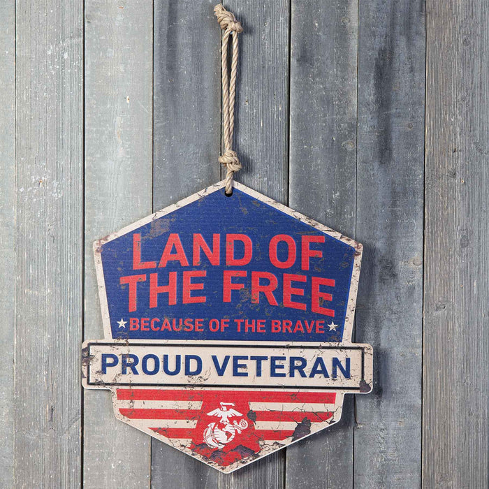 USMC Veteran Badge Sign