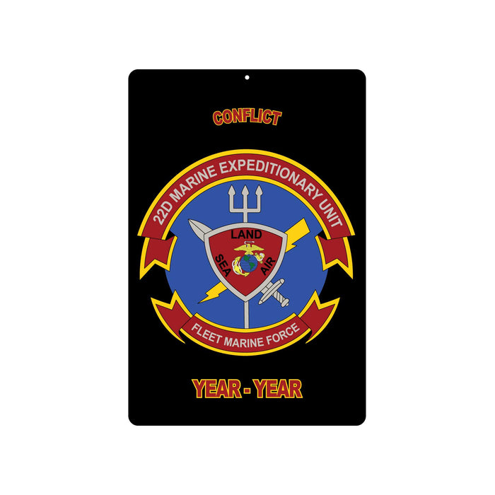 22nd MEU Fleet Marine Force Metal Sign - SGT GRIT
