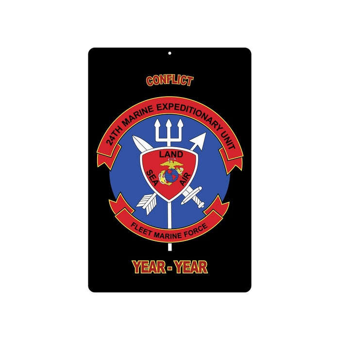 24th MEU Fleet Marine Force Metal Sign - SGT GRIT