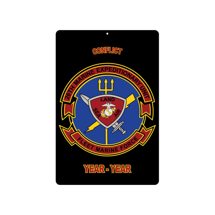 26th Marines Expeditionary Unit FMF Metal Sign - SGT GRIT
