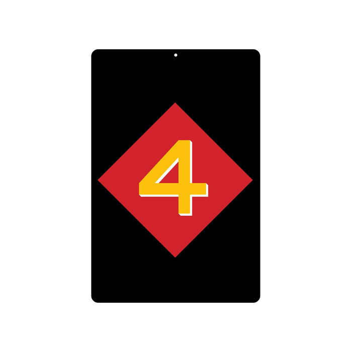 4th Marine Division Metal Sign