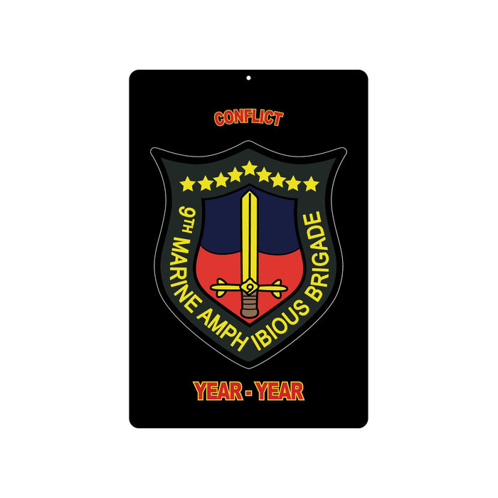 9th Marine Amphibious Brigade Metal Sign