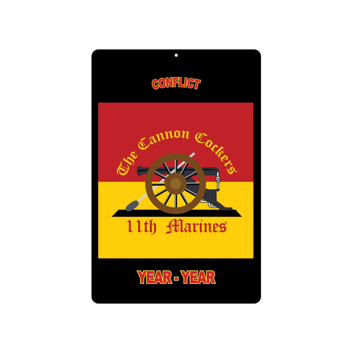 11th Marines Regimental Metal Sign