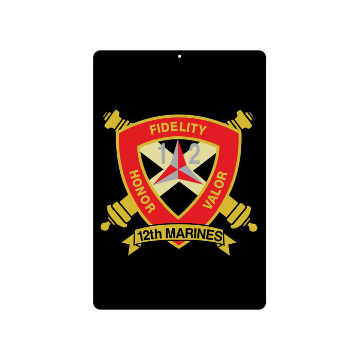 12th Marines Regimental Metal Sign - SGT GRIT