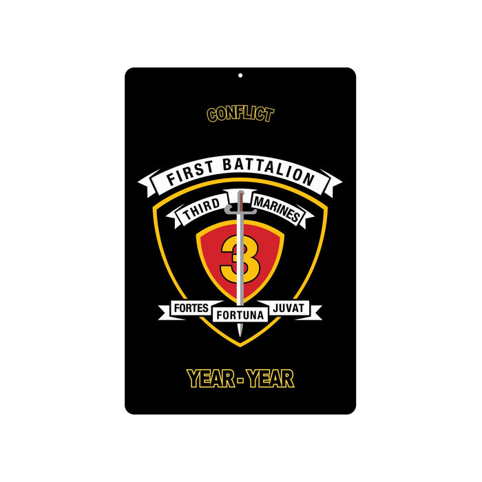 1st Battalion 3rd Marines Metal Sign