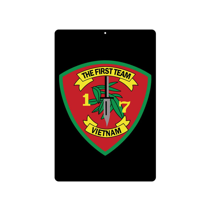 1/7 Vietnam First Team Metal Sign - SGT GRIT