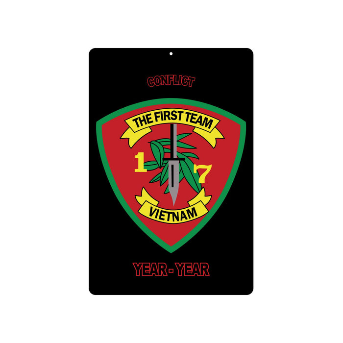 1/7 Vietnam First Team Metal Sign